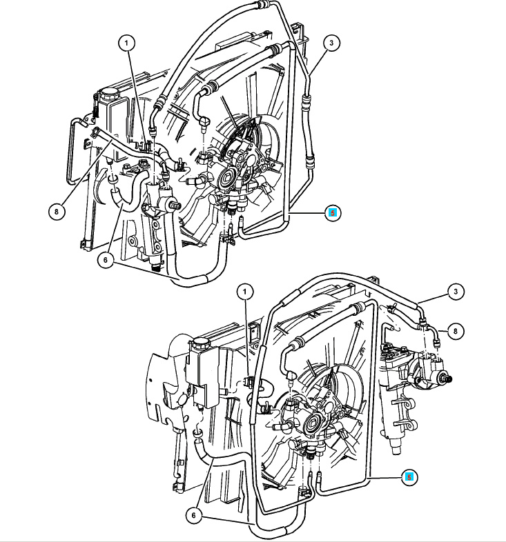 Przewód Ciśnieniowy Pompa Wspomagania - Wentylator Chłodnicy 2.7Crd 4.7V8 Jeep Grand Cherokee 2001-2004 Wj Wg
