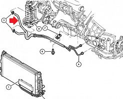 Przewód ciśnieniowy chłodnicy oleju 2004 r.  3.5 L.  Chrysler 300M (LH); Chrysler Concorde; Dodge Intrepid