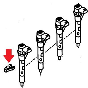 Zabezpieczenie wtryskiwacza paliwa 2.5 CRD, 2.8 CRD   2001 - 2007r.  Chrysler Voyager (RS, RG) , Jeep Liberty (KJ)