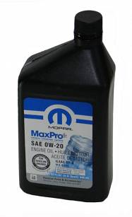 Olej silnikowy 0w20 MOPAR MaxPro+ JEEP CHRYSLER DODGE - 0,946l. MS-6395