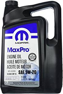 Olej silnikowy 5w20 MOPAR MaxPro JEEP CHRYSLER DODGE - 5l. MS-6395